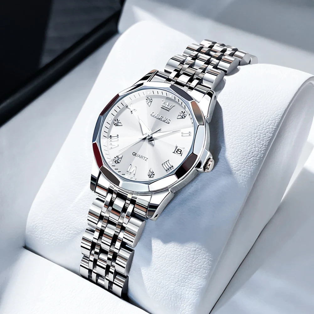 OLEVS Elegant Fashion Women's Watch - Luxury Waterproof Luminous Date