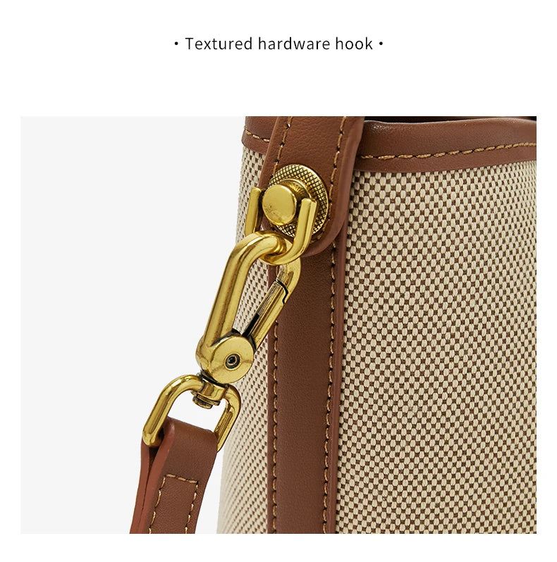 FOXER Women Small Crossbody Bag Lady Fashion Bucket Shoulder Bag 2025 Girl Summer Handbag Purse Special Gift