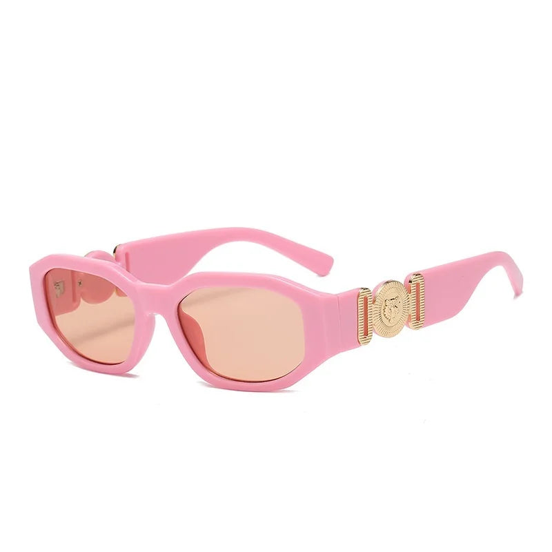 LONSY Fashion Square Sunglasses - Black Gradient Big Frame Retro UV400