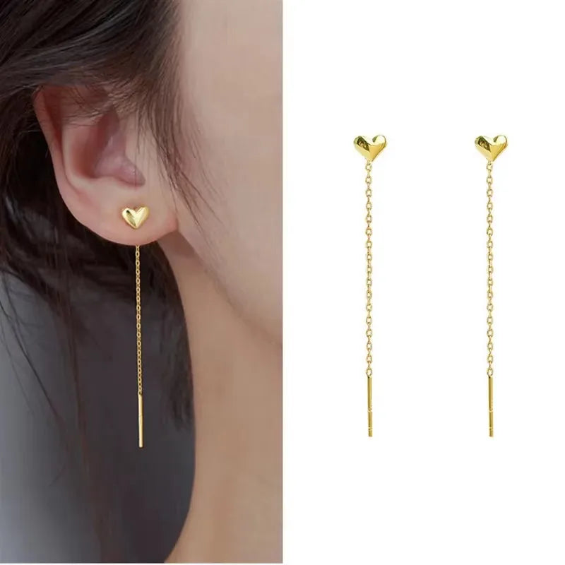 French Luxury Sweet Romantic Long Zircon Tassel Twisted Earrings for Women Temperament Wedding  Banquet Jewelry Gift