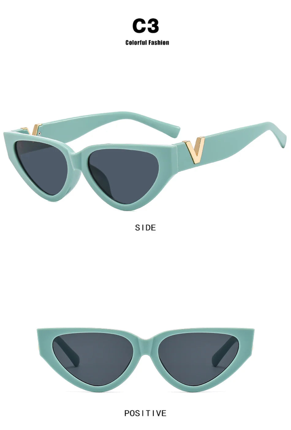 Luxury Vintage Cat Eye Sunglasses - Designer Fashion UV400 Women