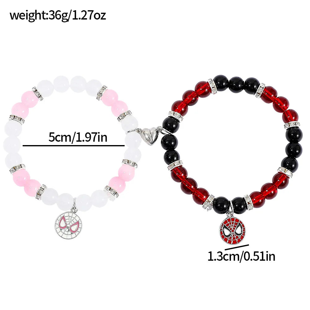 Spiderman Friendship Bracelets, Best Friend Bff, Halloween, Christmas, Matching Rope, Beads Chain, Couples Bracelets, New, 2025