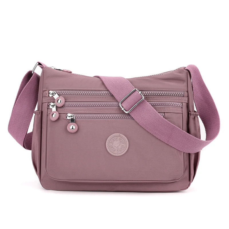 High capacity Shoulder Crossbody Bag for Women Purse Waterproof Nylon Handbag Suitable for mothers, shopping, vacation use