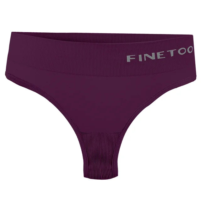 3PCS/Set Women's Panties Sexy Underwear FINETOO Large Size Thong Women Seamless Panties High Waist Girls Thongs M-2XL