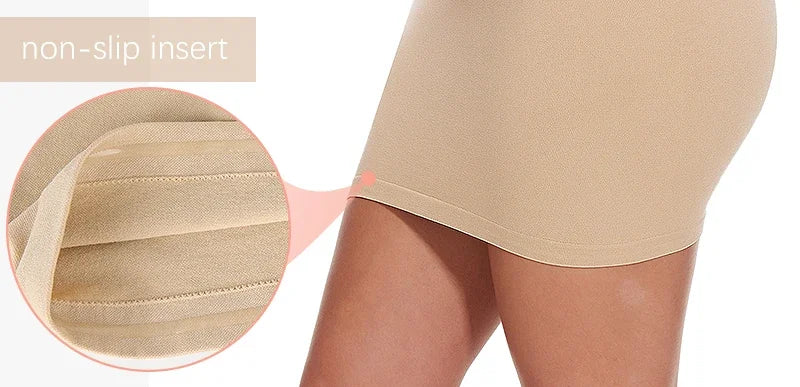 Half Slip Shapewear for Women Under Dresses Built-in Panties High Waist Tummy Control Slips Skirts Butt Lifter Body Shaper Dress