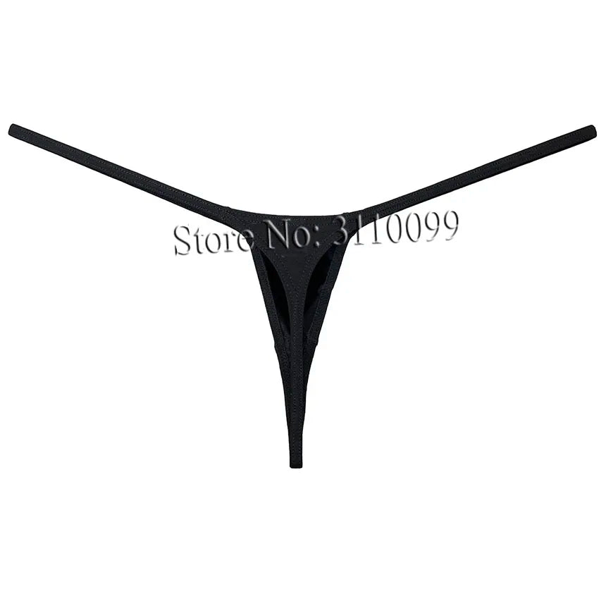 Men's Cotton Micro Thong Pouch String T-back Underwear Bikini Tanga Strap Trunks