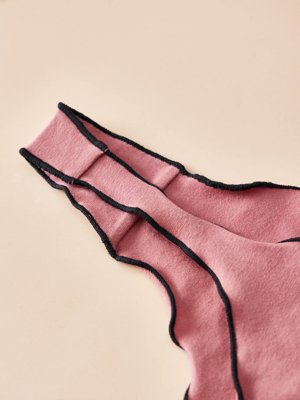 4pcs women's cotton solid color thong sexy comfortable women's underwear daily breathable T-back knitted bow cute girl low-waist