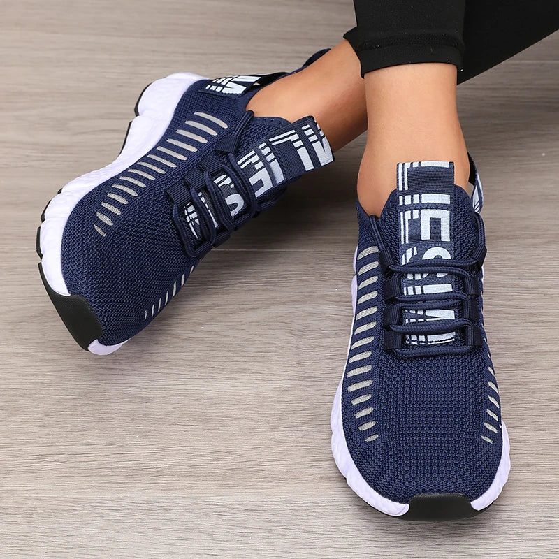 Women's Platform Sports Shoes - Breathable Hiking Walking Sneakers
