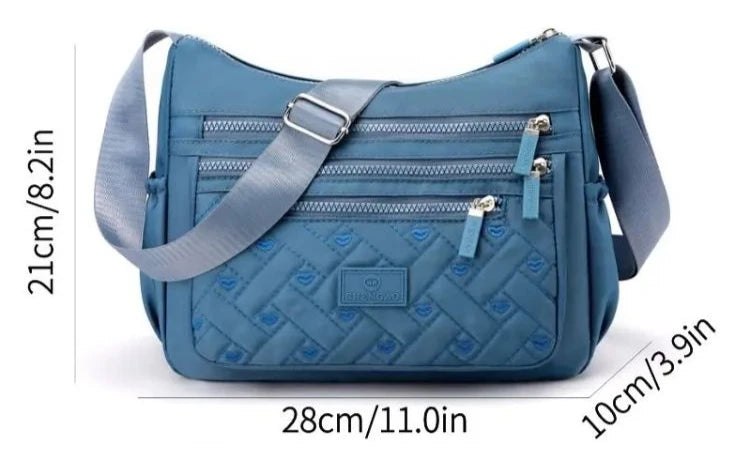High capacity Shoulder Crossbody Bag for Women Purse Waterproof Nylon Handbag Suitable for mothers, shopping, vacation use