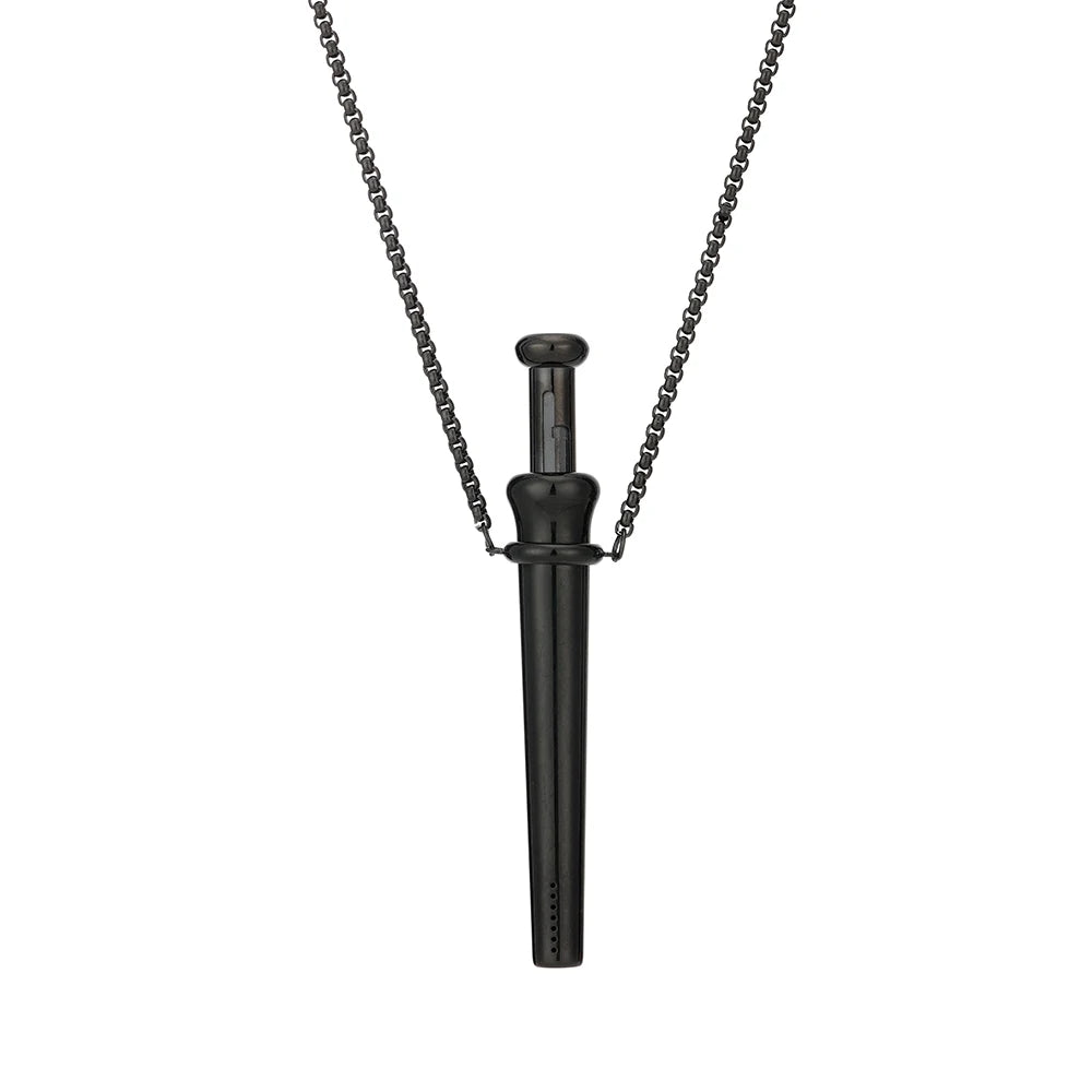 MaiLun 1pc Stress Anxiety Relief Necklace 82.5mm Length Stainless Steel Meditation Necklace Quit Smoking Anxiety Relief Necklace