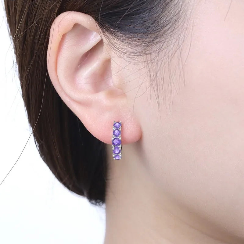 MISEFF Original 925 Sterling Silver Earrings 2025 Hoop Earring Crystal Earings For Women Simple Round Zircon Earing Jewelry