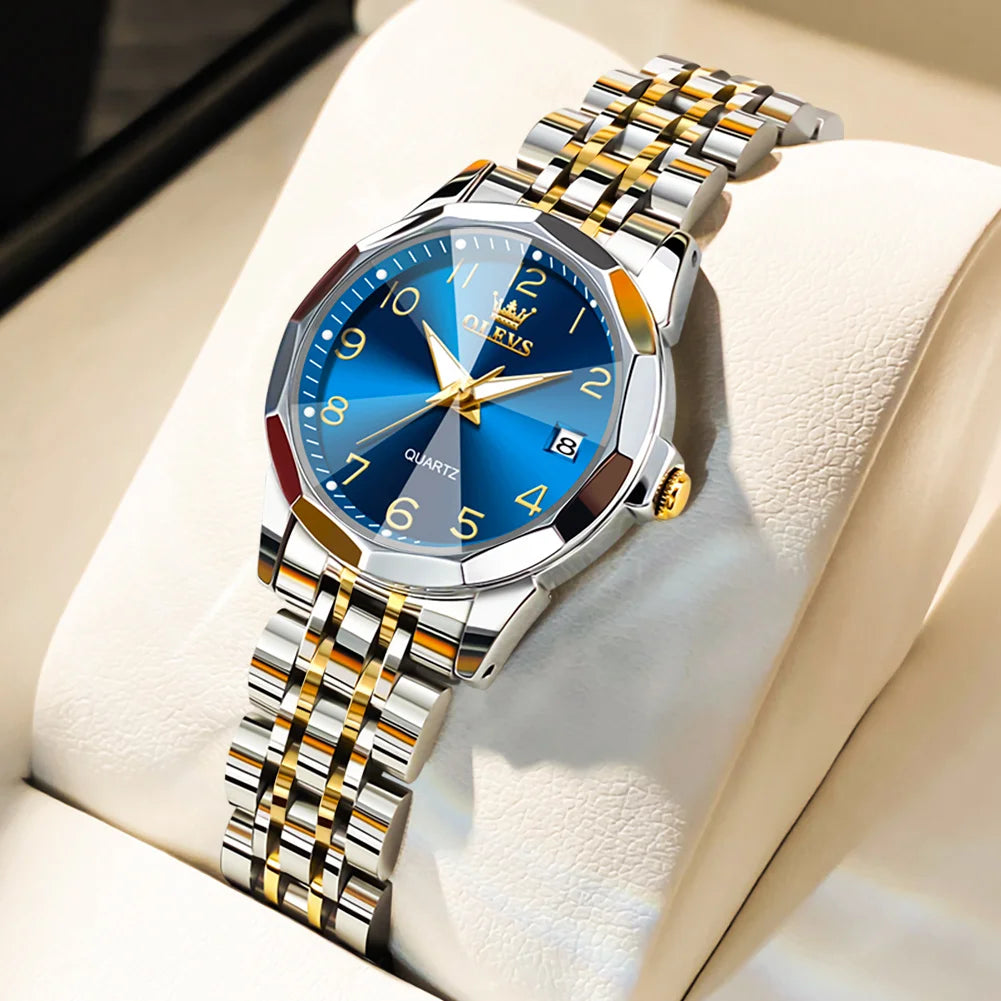 OLEVS Elegant Fashion Women's Watch - Luxury Waterproof Luminous Date