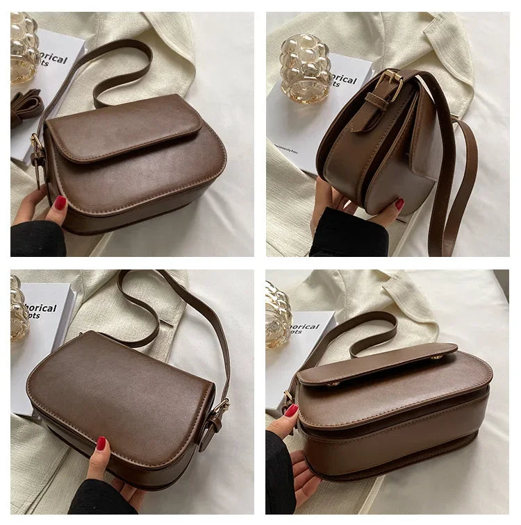 Advanced Texture Retro Small Saddle Bag Women 2025 New Popular All-Match Messenger Bag Fashion Underarm Bags Square Sling Bag