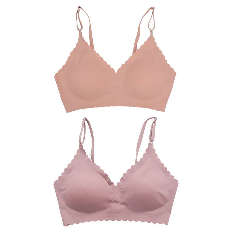 2PCS Ice Silk Seamless Bra - No Steel Ring Fitness Yoga Tank Tops