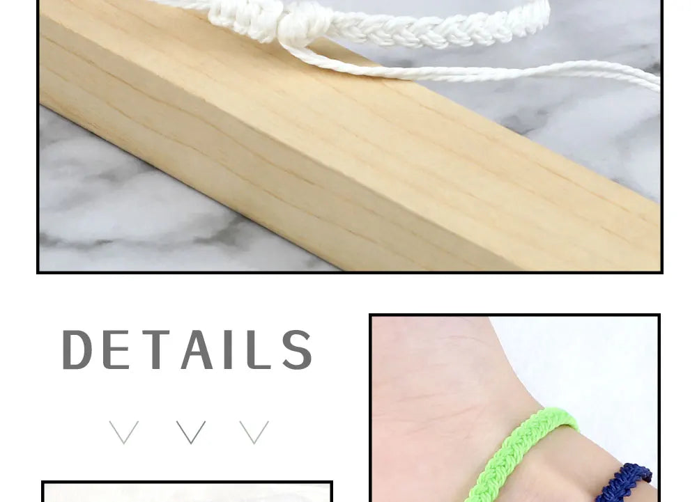 Classic Handmade Braided Bracelets for Women Men Pure Color Waxed Thread Braid Wristband Charm Bracelet Adjustable Jewelry Gifts
