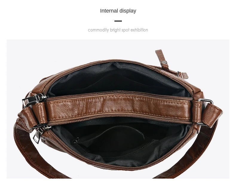 New Arrival Crossbody Shoulder Bag Soft Washed Leather Women's Mini Bag Versatile Handbag