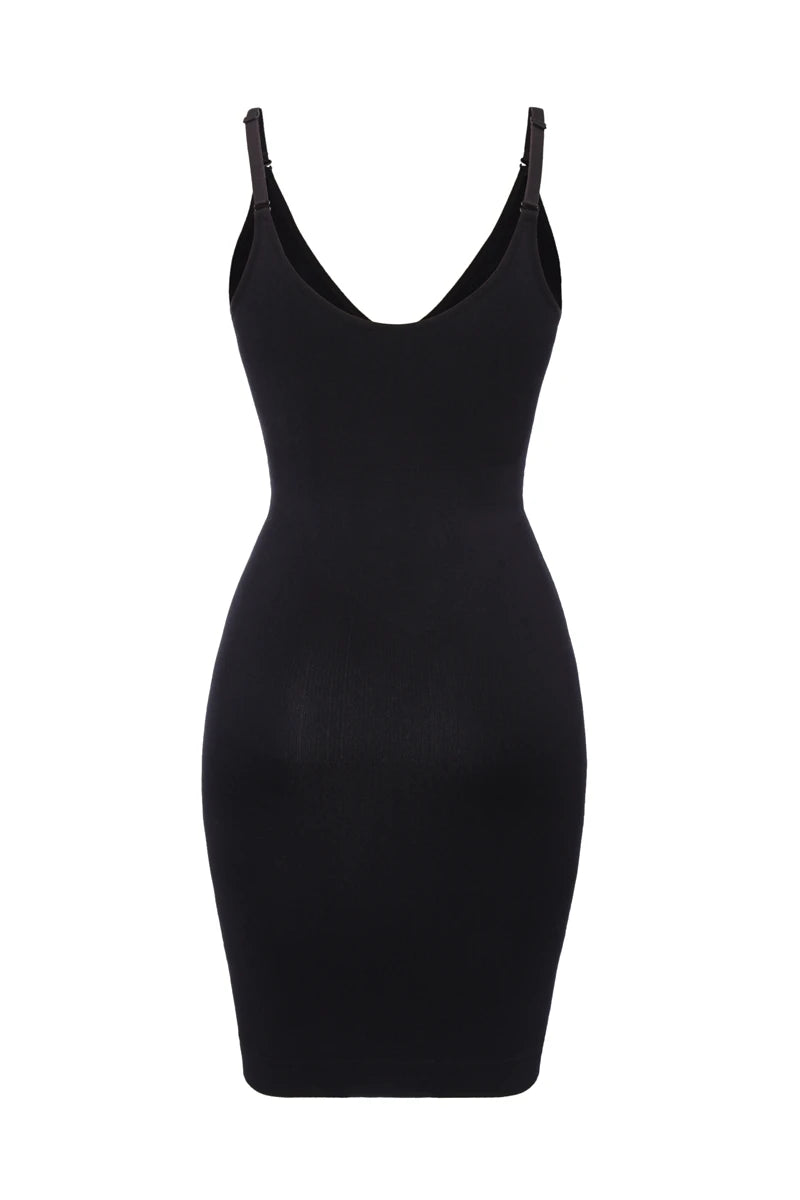 Full Slip Shapewear - V Neck Bodycon Compression Body Shaper