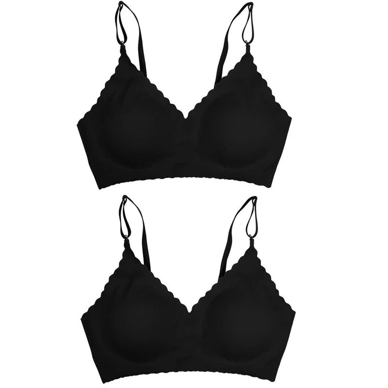 2PCS Ice Silk Seamless Bra - No Steel Ring Fitness Yoga Tank Tops