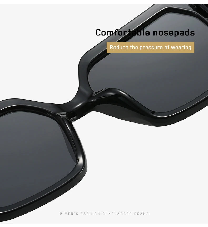 Vintage Square Fishing Sunglasses - Retro Unisex UV400 Black Eyewear
