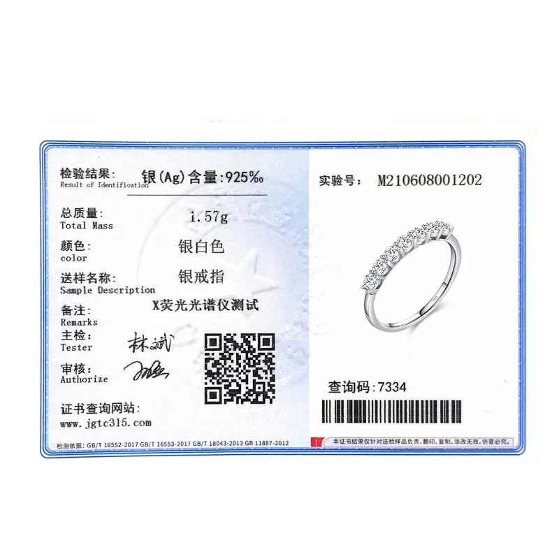 925 Sterling Silver 5A Zirconia Ring - Luxury Wedding Band Women