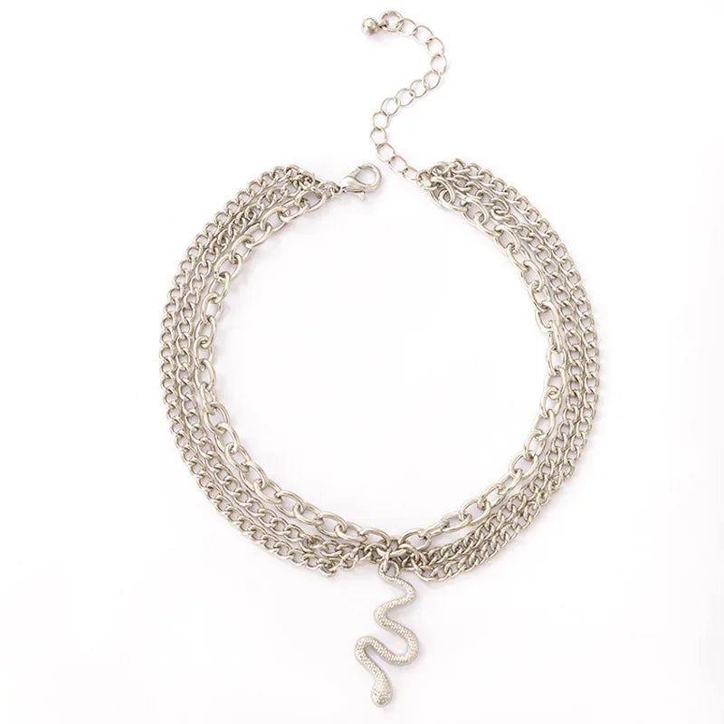 Classic Snake Multi-layer Anklet For Women Starfish Heart Shell Sexy Chain On Foot Leg Female Ankle Bracelet Beach Jewelry