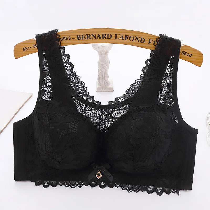 Sexy Push Up Bra - See Through Backless Floral Lace Bralette