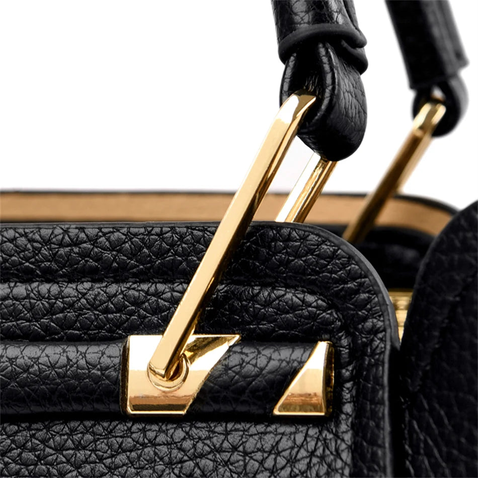 2024 Luxury Designer Handbag - 3 Layer Crossbody Leather Tote