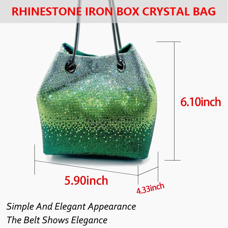 2025 Latest Italian Design Luxury Shiny Wedding Party Ladies Handbag high quality Diamond Tote Evening Bag