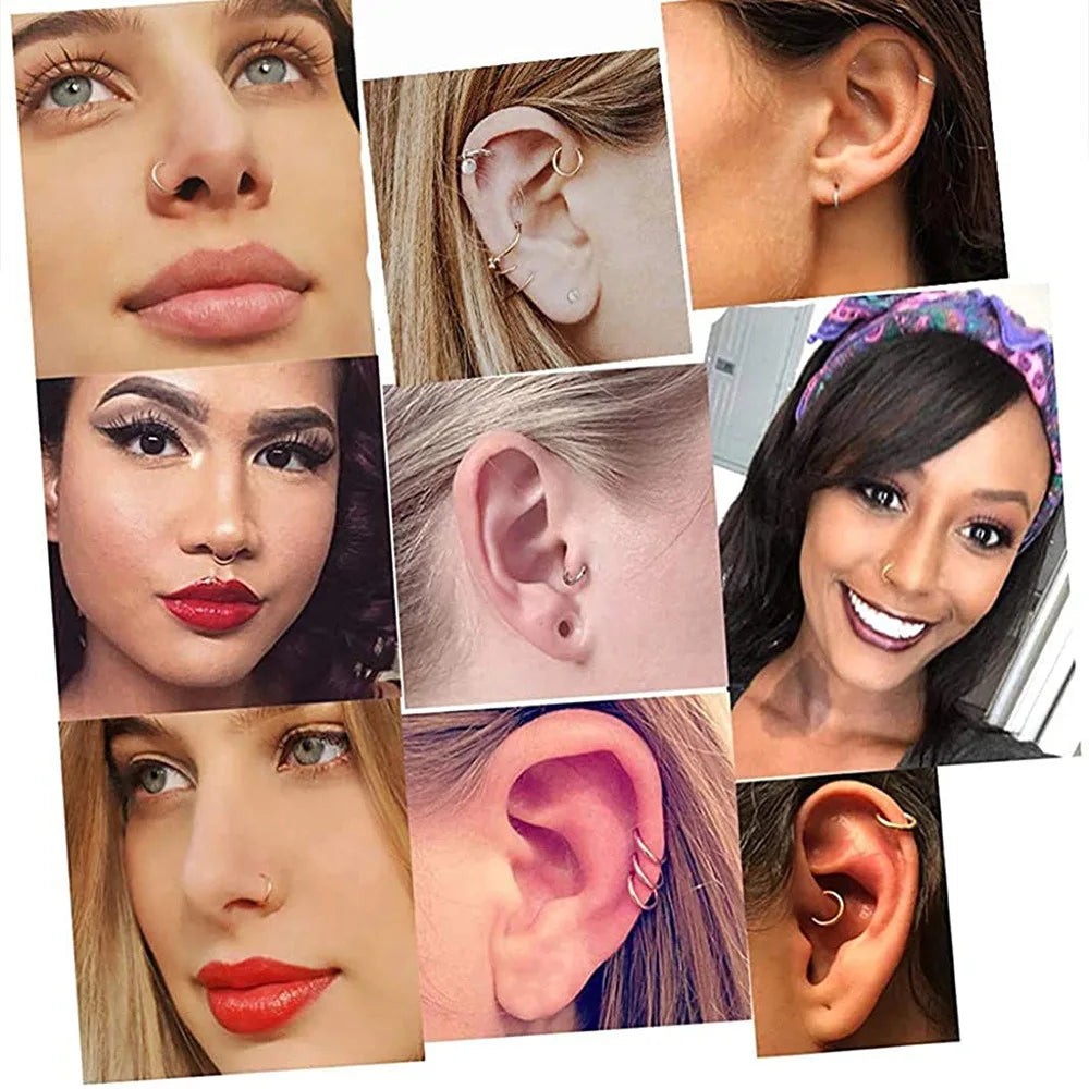 2022 New Simple Stainless Steel Small Hoop Earrings for Women Men Cartilage Ear Piercing Jewelry Pendientes Hombre Mujer