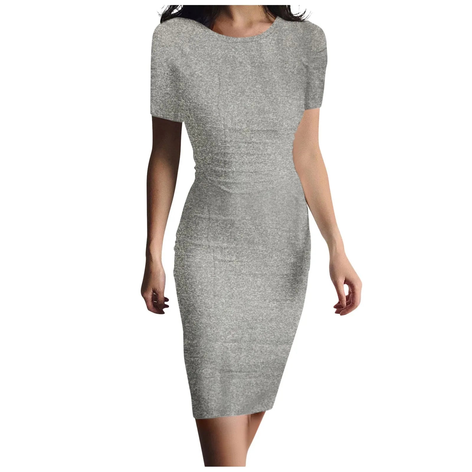 Summer Dress High Stretch Tank Robe Solid Short Sleeve Casual Slim Long Pencil Dress Women Sexy Maxi Dress Elegant Thin Vestido