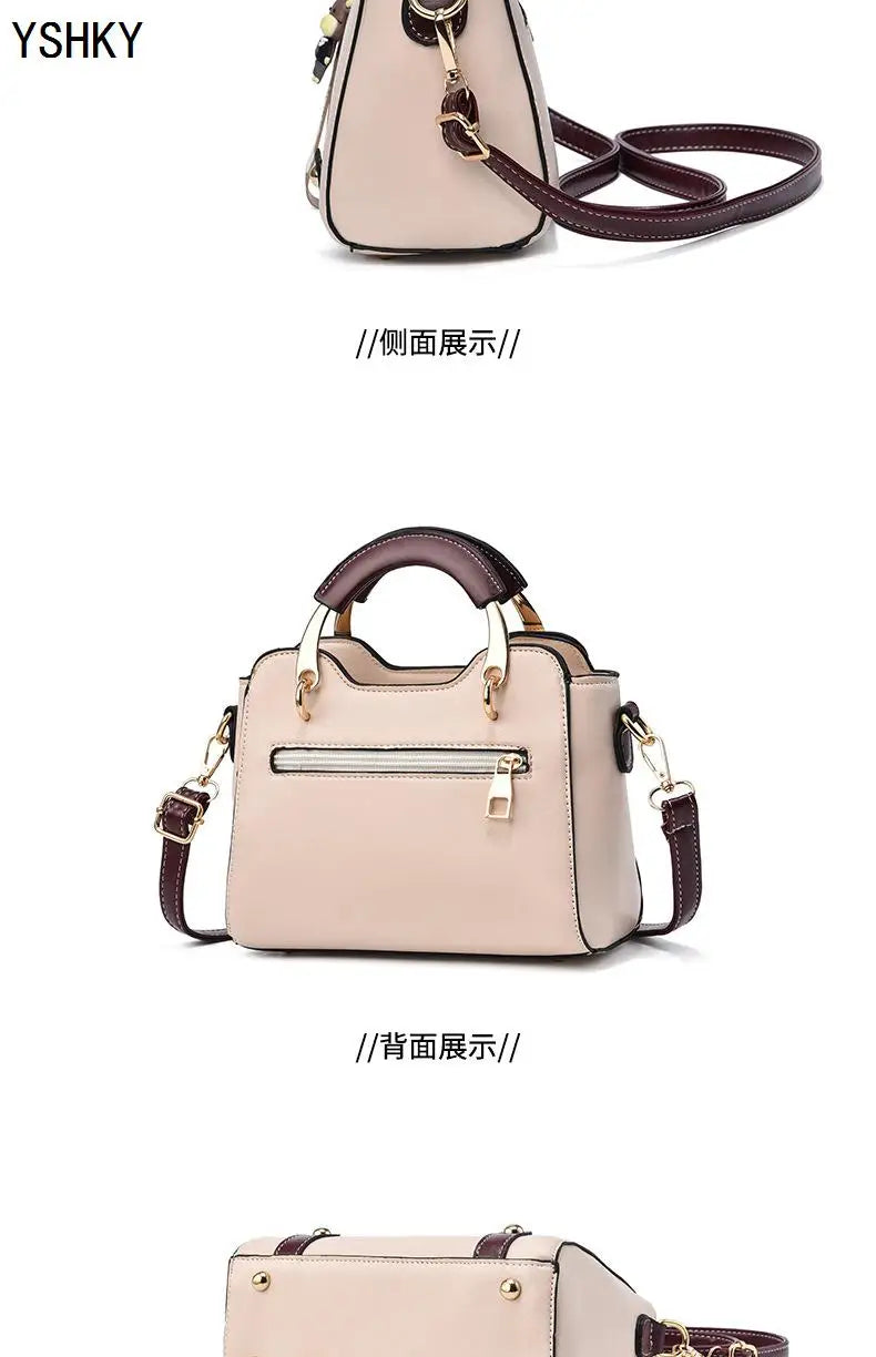 New brand shoulder Bag leather  Women's luxury designer handbag for 2024 women European and American retro cross body Tote bags