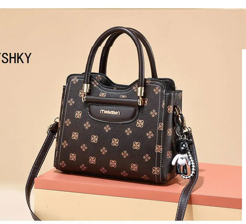 New brand shoulder Bag leather  Women's luxury designer handbag for 2024 women European and American retro cross body Tote bags