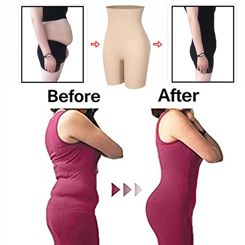 High Waisted Body Shaper Shorts - Tummy Control Butt Lifter