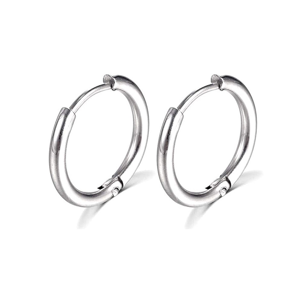 2022 New Simple Stainless Steel Small Hoop Earrings for Women Men Cartilage Ear Piercing Jewelry Pendientes Hombre Mujer