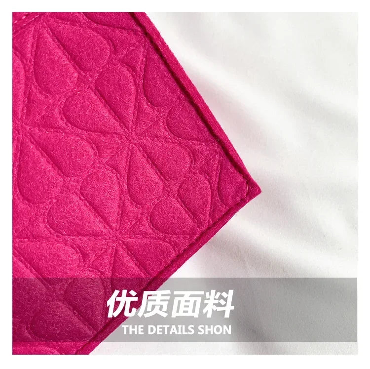 Korean Version Minimalist Embossed Felt Lightweight Handbag 2025 New Single Shoulder Diagonal Span Two-Piece Bag For Women