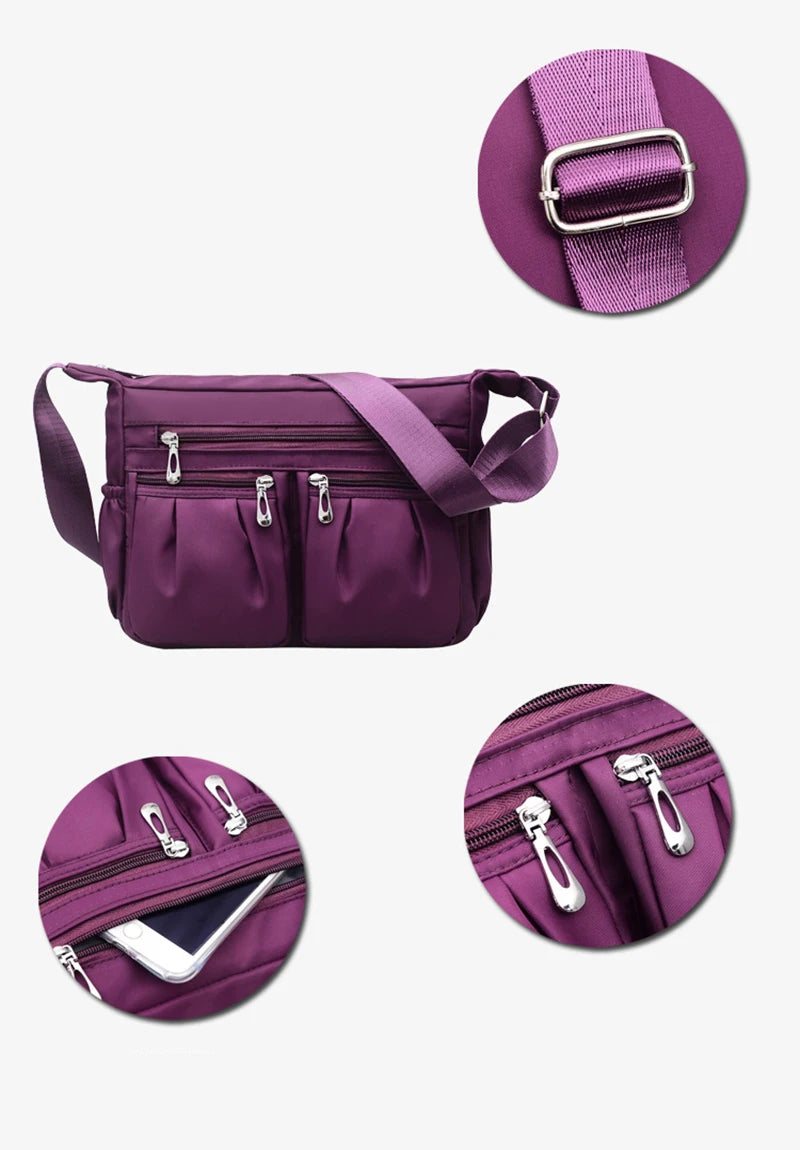 Crossbody for Women Waterproof Tote Casual Nylon Purse Handbag RFID Lightweight Messenger Bag