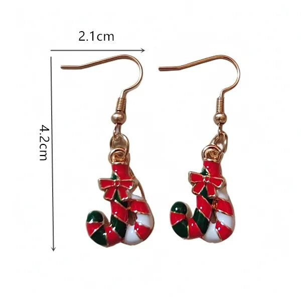 Fashionable Christmas Theme Earrings for Women - Happy Christmas Pendant Tree of Christmas Deer Father Design Mixed Style Jewelr