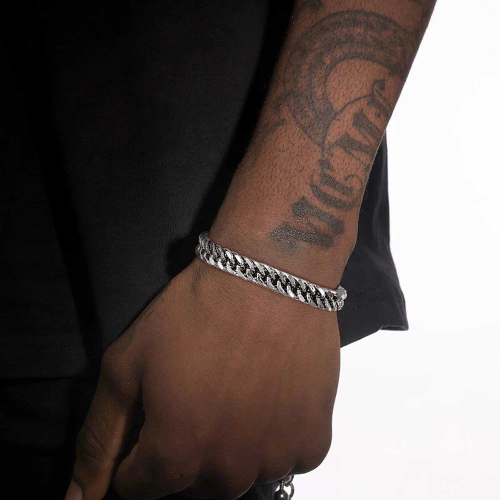 Vnox Men's Stainless Steel 7/8/9/10/12/15MM Link Chain Miami Cuban Bracelets for Male Boys Jewelry, 19cm/21.5cm, Gift for Dad