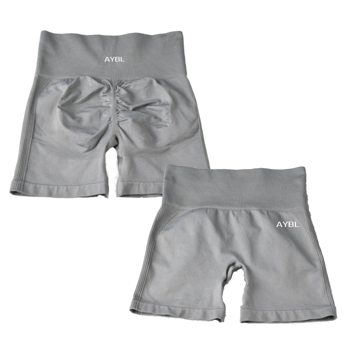 AYBL Yoga Shorts CrossFit Training Yoga Cycling Gym Workout Hot Girl's Low Ribbed Band Scrunch Butt Seamless Breathable Shorts