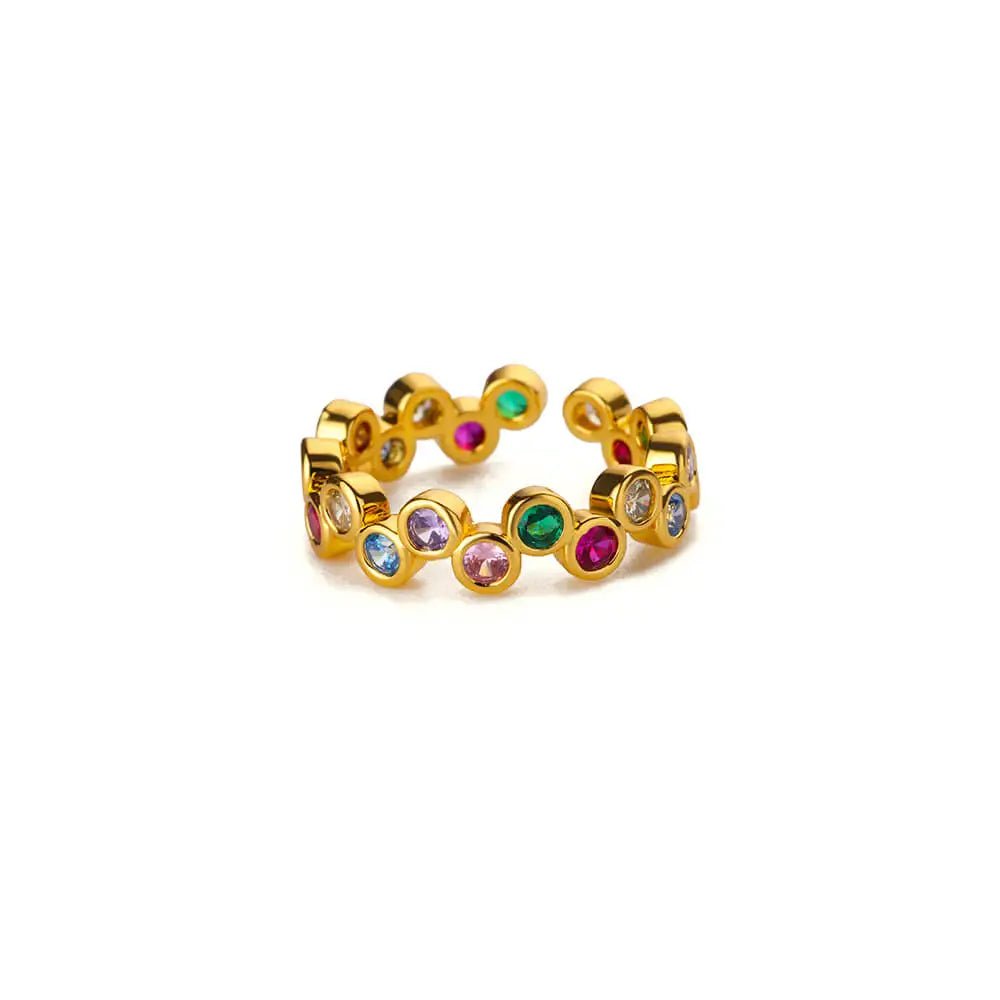 Pinky Zircon Ring for Women Stainless Steel Gold Color Ring 2025 Trend Couple Waterproof Aesthetic Wedding y2k Jewelry anillos