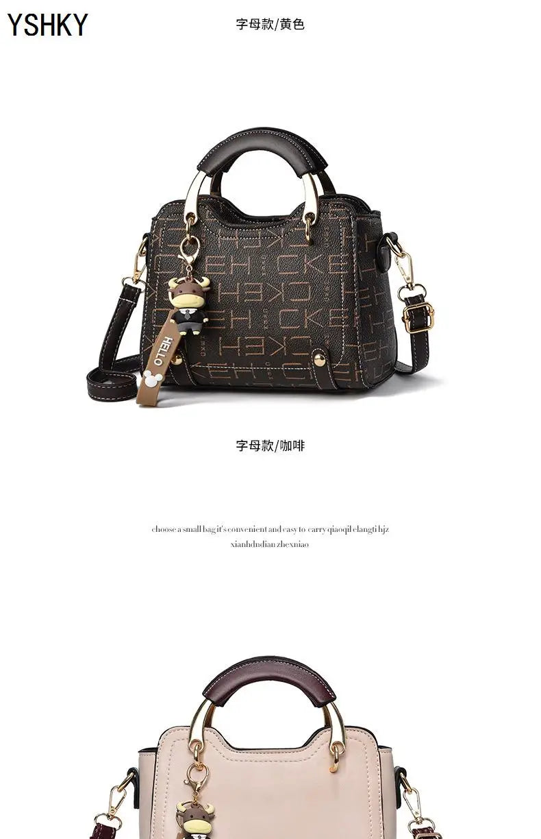 New brand shoulder Bag leather  Women's luxury designer handbag for 2024 women European and American retro cross body Tote bags