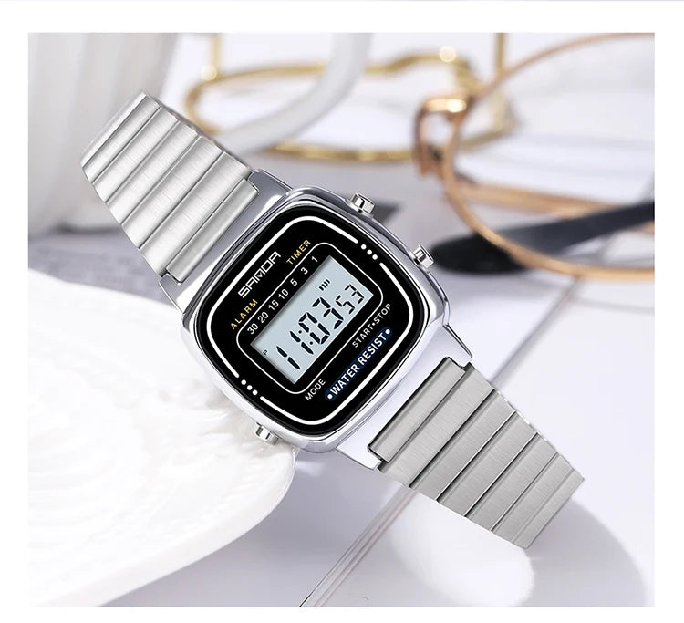 SANDA Golden Quartz Watch - Waterproof Ladies Fashion Wristwatch