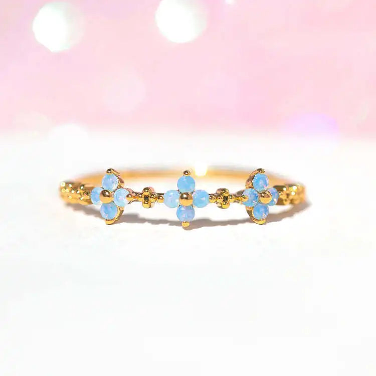 Fashion Moon Heart Flower Butterfly Rings For Women Sweet Girls Exquisite Shiny Rhinestone Crystal Open Ring 2025 Romantic Jewel
