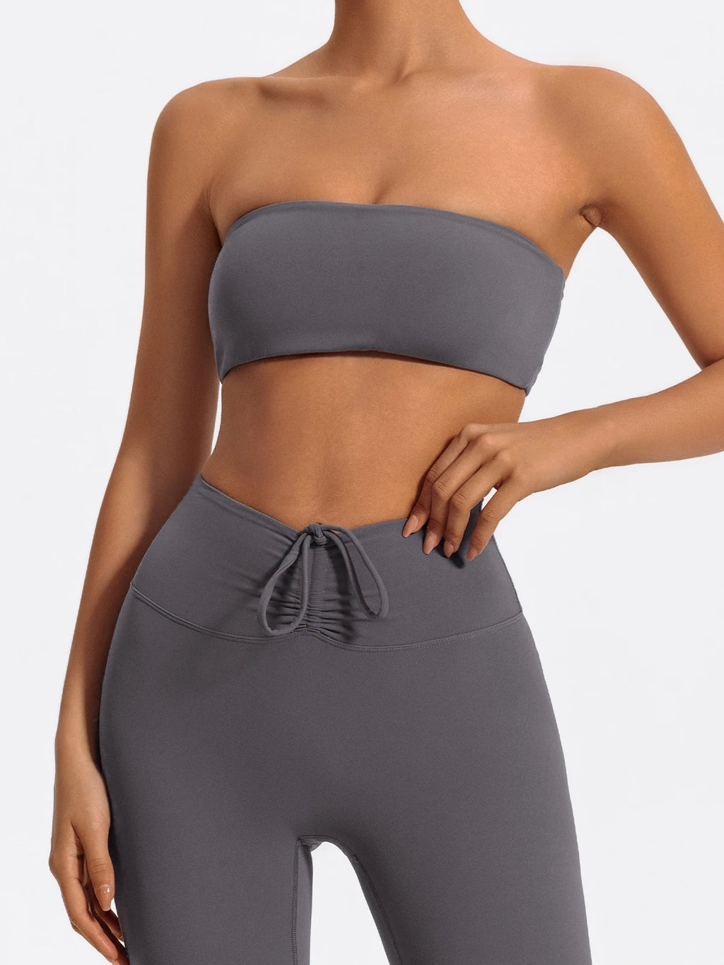 Ctenkevet Two Piece Fitness Sports Set Women Workout Yoga Outfit Strapless Bra Woman 2Ps Gym Crop Top Deportivos Mujer Gym Suits