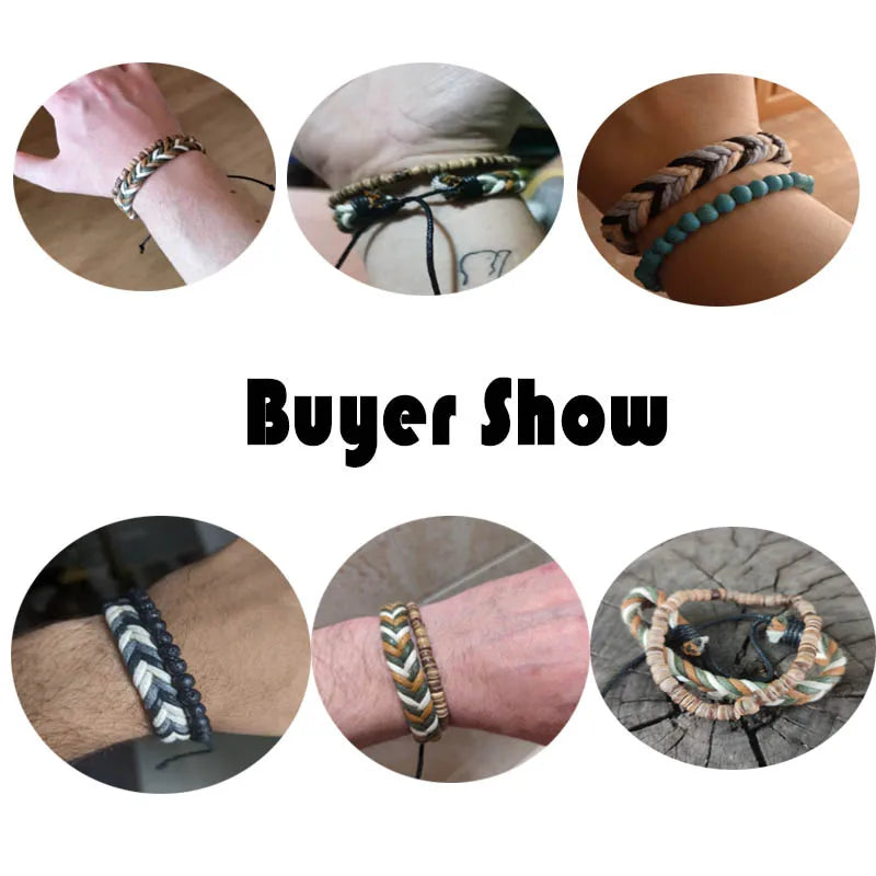 Fashionable 2Pcs Men Bracelet Set Coconut Husk Beads Braslet Lava Tiger Eyes Turquoises Stone Healing Braclet Bileklik Erkek