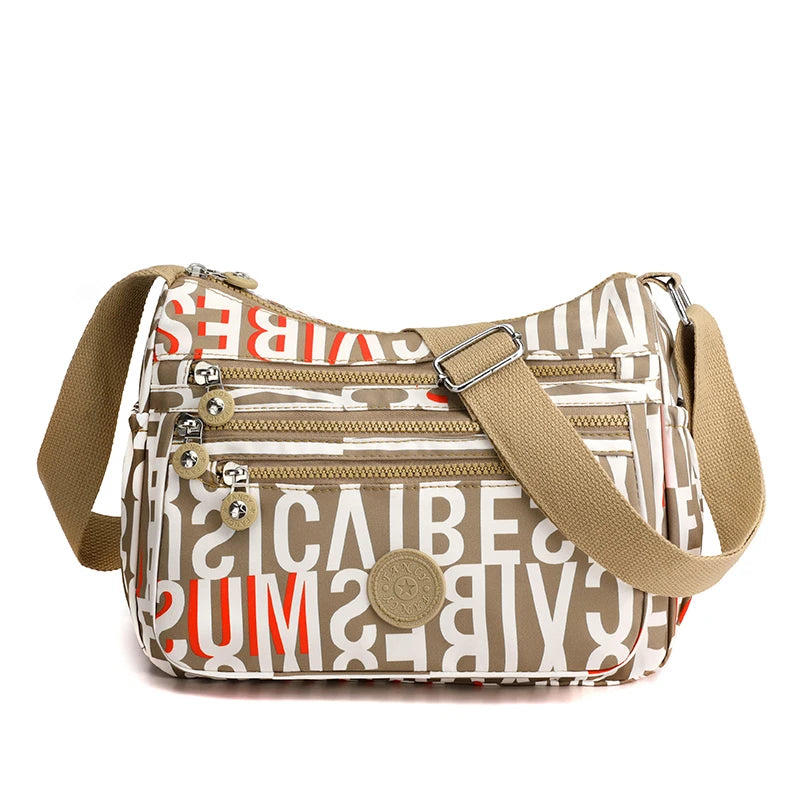 High capacity Shoulder Crossbody Bag for Women Purse Waterproof Nylon Handbag Suitable for mothers, shopping, vacation use