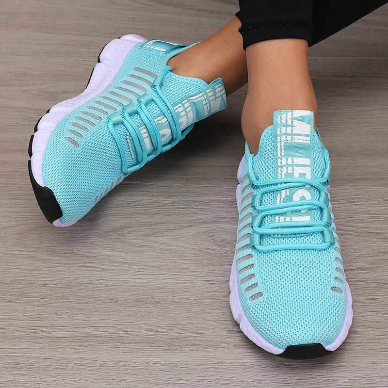 Women's Platform Sports Shoes - Breathable Hiking Walking Sneakers