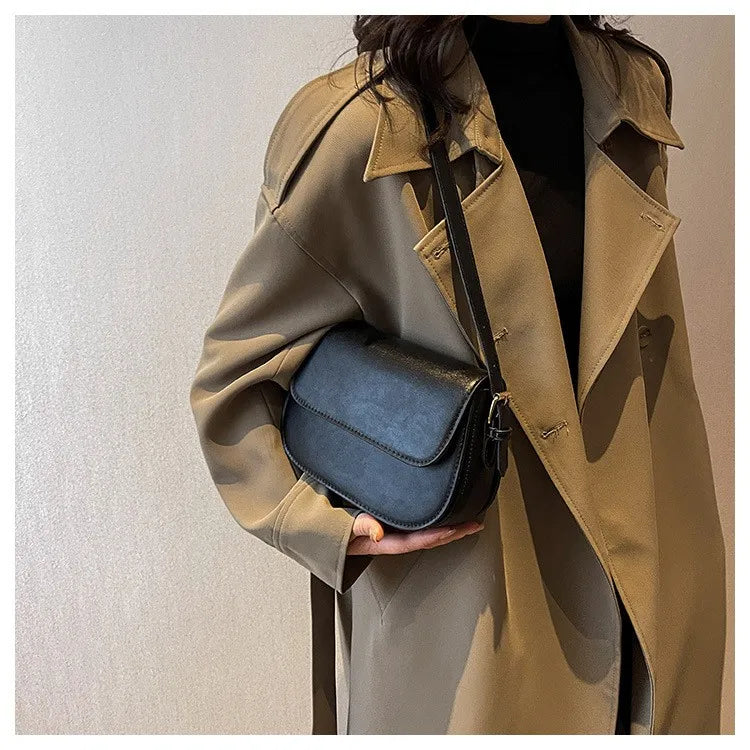 Advanced Texture Retro Small Saddle Bag Women 2025 New Popular All-Match Messenger Bag Fashion Underarm Bags Square Sling Bag