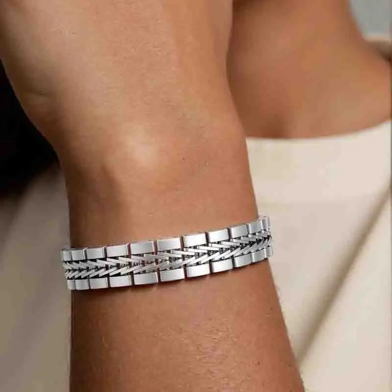 ROXI  | 2025 Stainless Steel Cuban Bracelet for Men Luxury Charm Party Jewelry Gold Plated Original Design Dropshipping