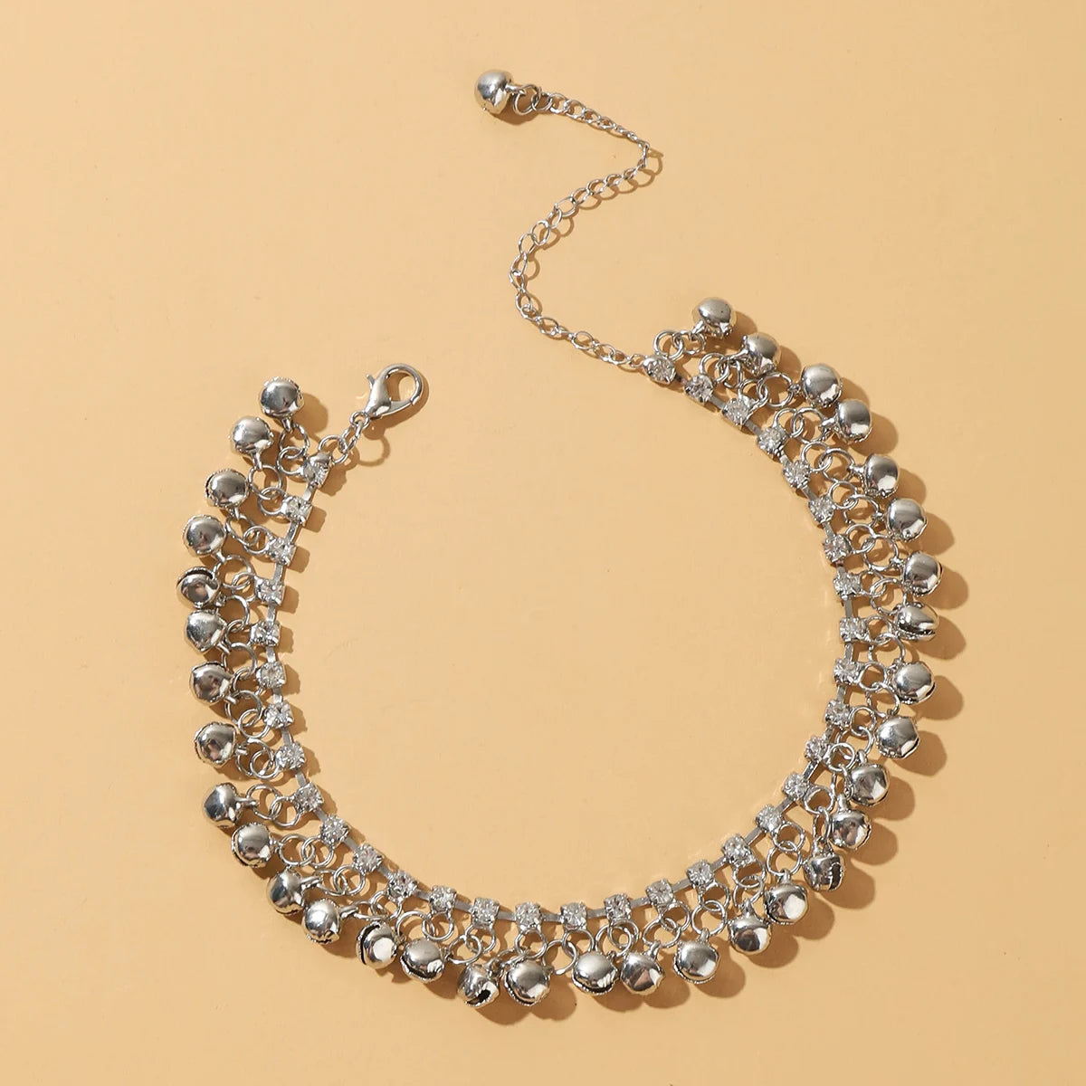 1PC Women's Fashion Trendy Single Row Small Bell Foot Chain Hand Decoration Outdoor Tourism Beach Banquet Party Holiday Gift